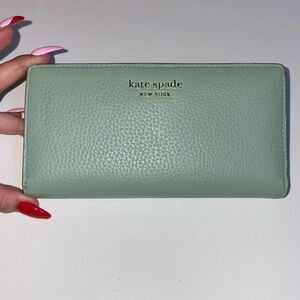 Kate Spade Green Leather Wallet